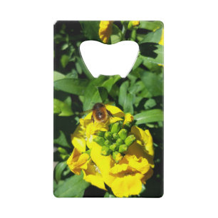 Bee on Yellow Flowers