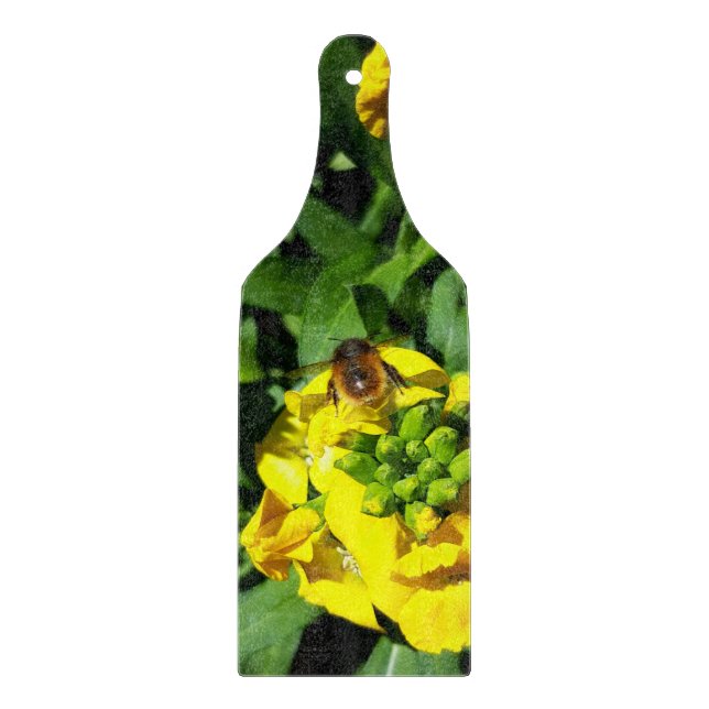 Bee on Yellow Flowers Cutting Board (Front)