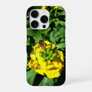Bee on Yellow Flowers iPhone 16 Pro Case