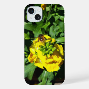 Bee on Yellow Flowers iPhone 15 Plus Case