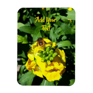Bee on Yellow Flowers Magnet