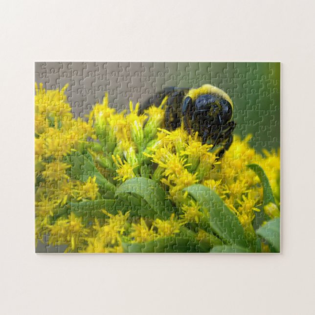 Bee on Yellow Flowers Nature Puzzle (Horizontal)