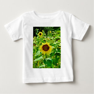 Bee on yellow Sunflower Baby T-Shirt