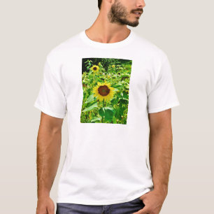 Bee on yellow Sunflower T-Shirt