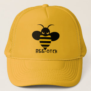 Bee-otch Hat yellow