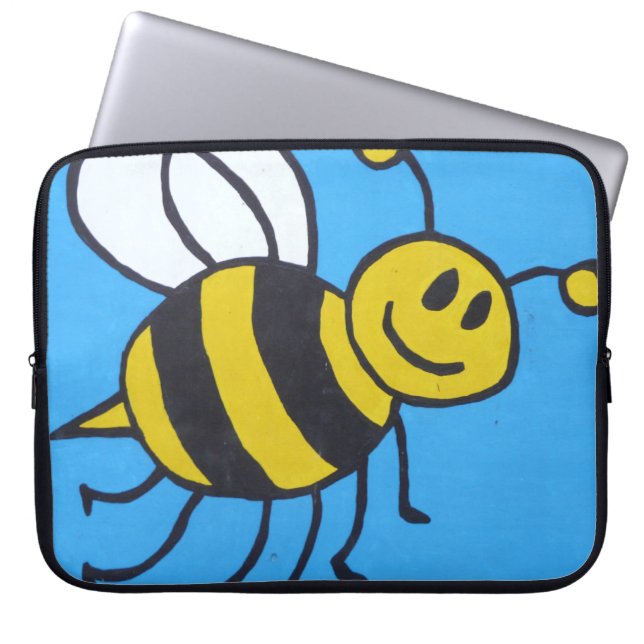Bee painting laptop sleeve (Front)