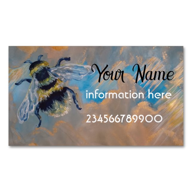 bee painting          	Magnetic business card (Front)