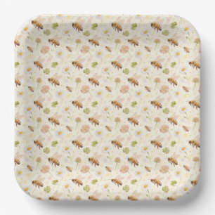 Bee Paper Plates, Honey Bee Party Tableware Plate