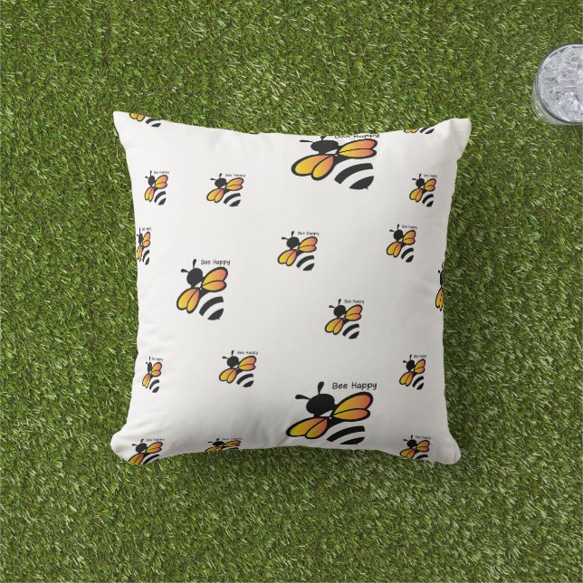 bee pattern   cushion (Grass)