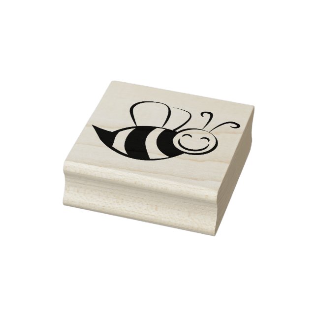 Bee Pattern Print Rubber Stamp  (Stamp)