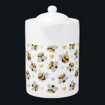 Bee Pattern Printed Teapot<br><div class="desc">Bee Pattern Printed Teapot</div>