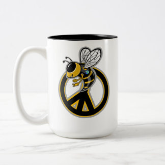 BEE PEACE  Two-Tone COFFEE MUG