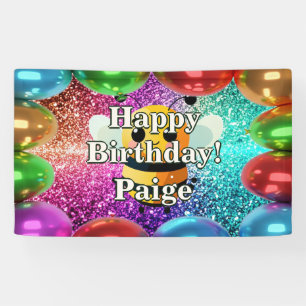 Bee Personalised character birthday banner
