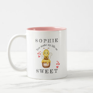 Bee Personalised Valentine's Mug