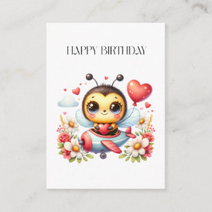 Bee Pilot Birthday Enclosure Card