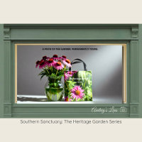 Bee & Pink Coneflower Floral