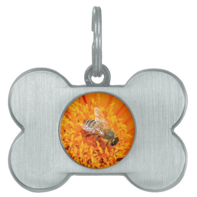 bee pollinating flower tag (Front)