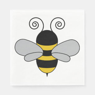 Bee Pop Art Cute Honeybee Napkin