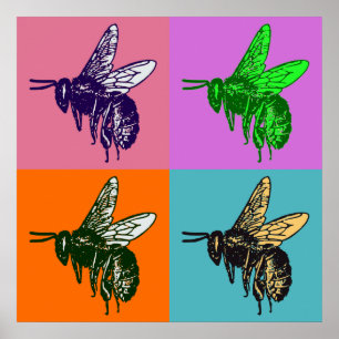 Bee Pop Art Poster