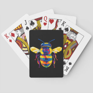 Bee Portrait Illustration Watercolour Painting Playing Cards