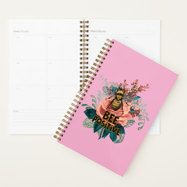 Bee Positive Floral Vibes Planner (Display)