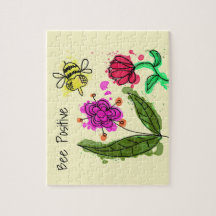 Bee Positive Flowers And Bee