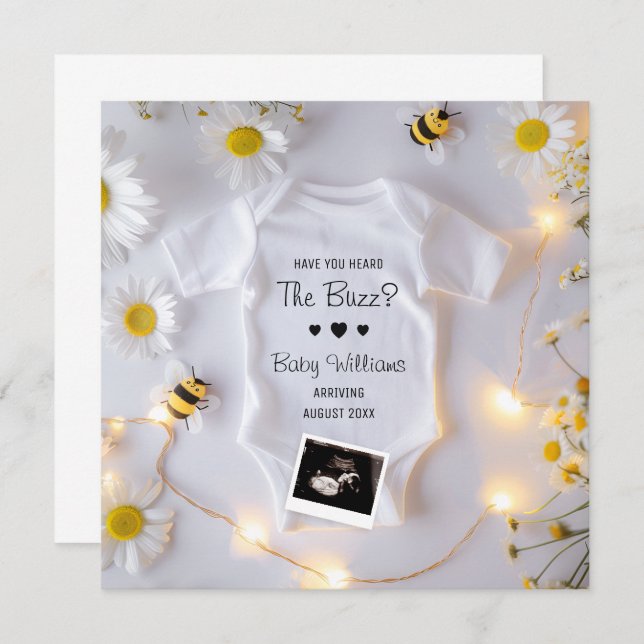 Bee Pregnancy Announcement Social Media (Front/Back)