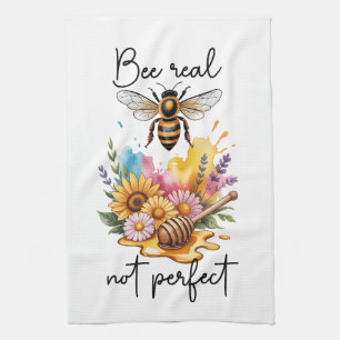 Bee Real Not Perfect Tea Towel