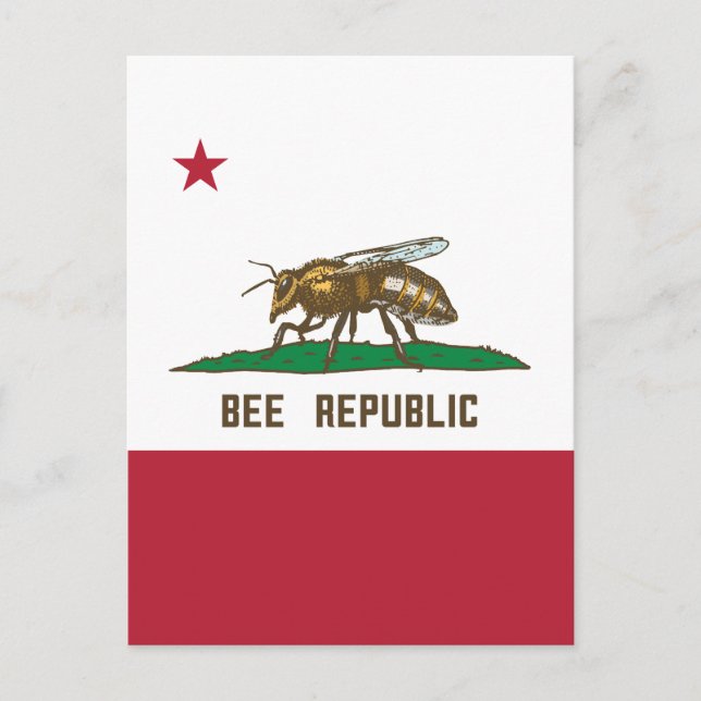 Bee Republic Flag Postcard (Front)