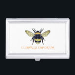 Bee Retail Or Farm Business Card Holder<br><div class="desc">Whimsical bee design business or profile cards holder. Customise with your information. For farm,  apiary,  retail.
See more matching products at:
https://www.zazzle.com/personofinterest/products?dp=0&cg=196176271488790350</div>