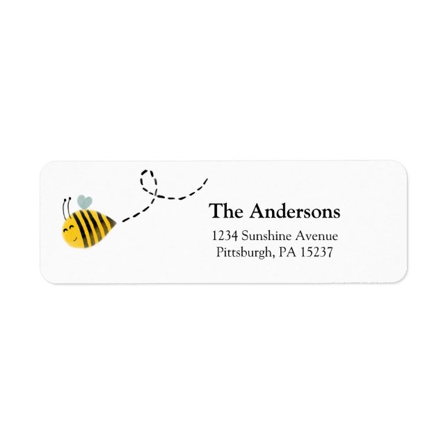 Bee Return Address Label (Front)