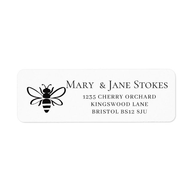 Bee RETURN ADDRESS LABEL  (Front)