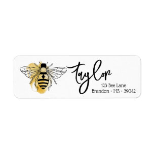 Bee Return Address Label