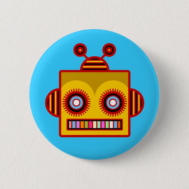 Bee Robot Fun Button (Front)