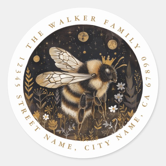 Bee Round Stickers (Front)