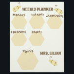 Bee School Planner Unit Study Lesson Plan Flyer<br><div class="desc">Weekly Lesson Plan with Bee Theme</div>