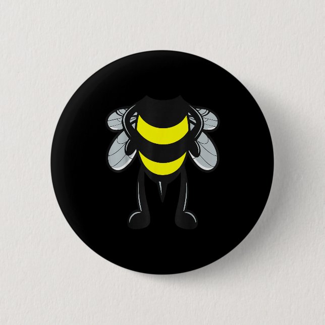 Bee Shirt Adult Men Women Kids Bumblebee Costume  6 Cm Round Badge (Front)