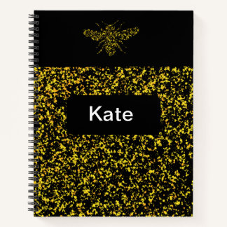 Bee Splattered Paint Notebook