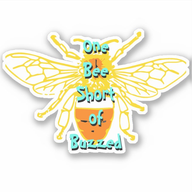 Bee Sticker Custom Cut (Front)