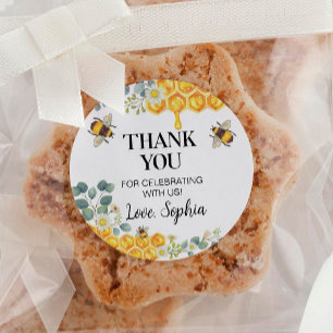 Bee Sticker Labels Birthday Baby Shower