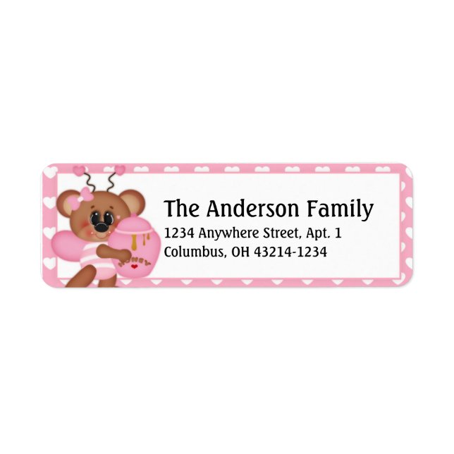 Bee Still My Heart Valentine Address Labels d2 (Front)