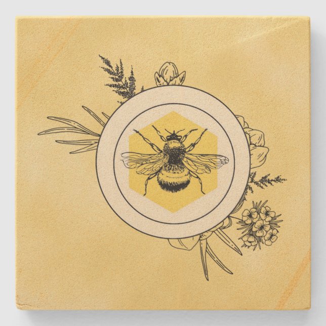 Bee Stone Coaster (Front)
