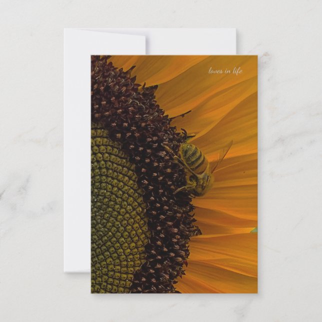 Bee & Sunflower Up-close Card (Front)