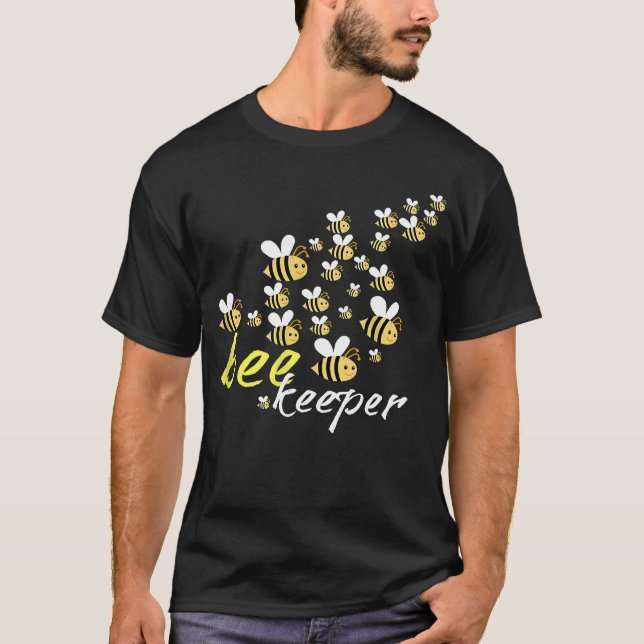 Bee Swarm Bee Keeper  Bee Keeping Honey Apparel T-Shirt (Front)