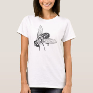 Bee T-shirt Honeybee Art Shirt Insect Bug Shirt