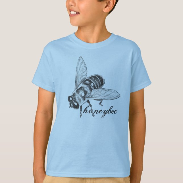 Bee T-shirt Kid's Honeybee Bug Shirt Bug Shirt (Front)