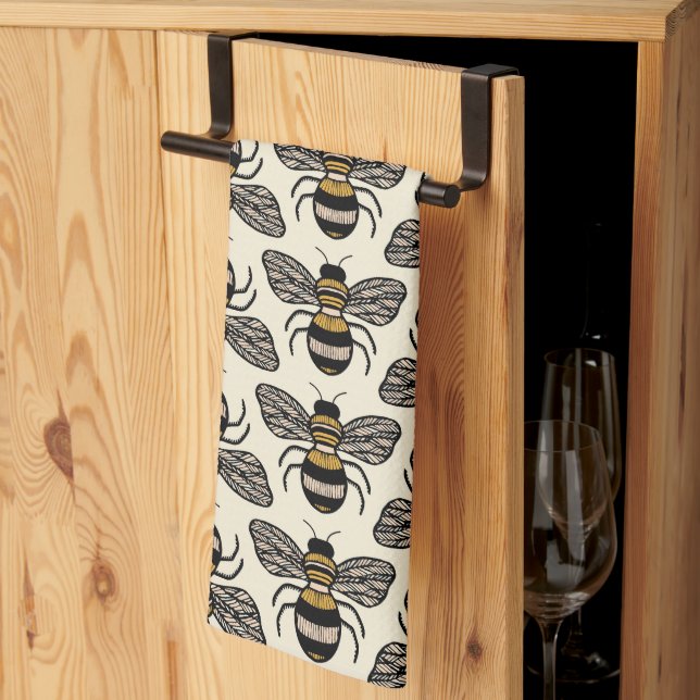 Bee Tea Towel (Thirds Fold)