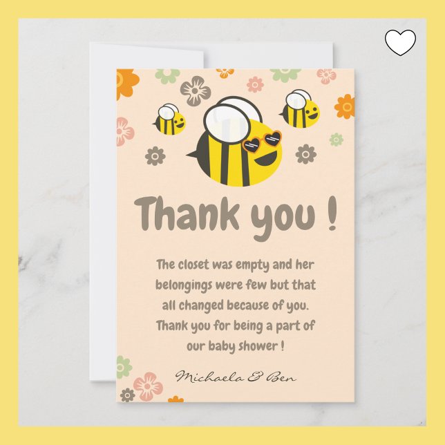 Bee thank you cards Sweet as can bee Mummy to bee (Creator Uploaded)