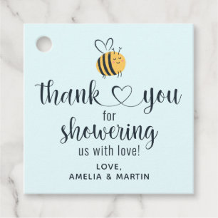 Bee Thank You For Showering Us With Love Favour Tags