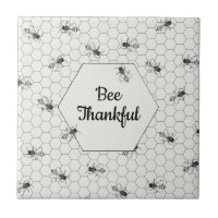 Bee Thankful Honey Bee Quote Ivory White